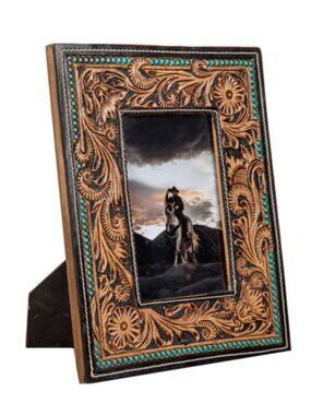 MYRA Mesa Plateau Hand-Tooled Photo Frame